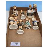 GOEBEL FIGURINES, GIRL SEWING, PUMPKIN MAKER