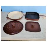 2-DANIEL CREMIEUX CAST IRON SKILLETS