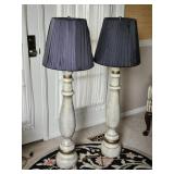 PAIR OF LAMPS--approx 4 ft tall