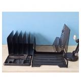 Black Desk Organizer Set