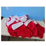 10+ Christmas Stockings - Plush, Red w/ White Cuff