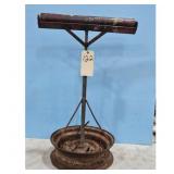 Metal Roller Stand - Vintage, Red, Industrial, Hea