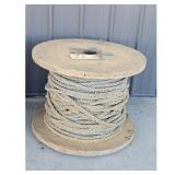 Heavy rope on wooden spool