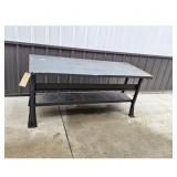 Metal Work Bench - Shop Table, Steel Frame