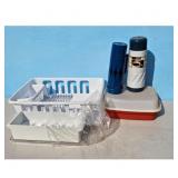 Dish Rack, Food Container, and Two Thermoses Lot