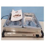 Elite Gourmet Double Buffet Server Warming Tray