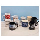 Lot of 10 Coffee Mugs-CHARLES FAMILY HEARTH & OTHE