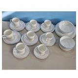 Floral Basket Design Dishes Set