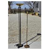Two Vintage Floor Lamps - Torchiere & Decorative B