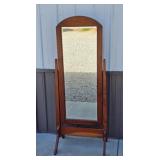 Antique Wooden Cheval Mirror