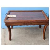 Vintage Wood Tray Table with Handles