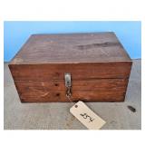 Wooden Box with Glass Insulators