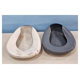 Vintage Enamel Bed Pans - Lot of 2