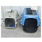 Two Pet Carriers Dog Cat Travel Crates