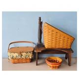Lot of 3 Vintage Longaberger Baskets with Liners a