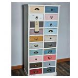 Vintage Multi-Drawer Chest Cabinet
