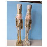 Set of 2 Gold Nutcrackers Soldier Figures