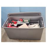 Large Storage Bin W/ REINDEER/WAGON & OTHER