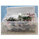 Christmas Storage Bin with Decorative Elf and Holi