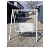 White A-Frame Outdoor Swing