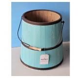 Red Shed Rustic Blue Wooden Bucket Planter