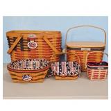 Lot of 5 Longaberger American Patriot Baskets 1995