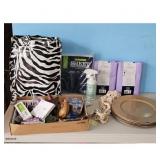 Party & Home Decor Lot: Charger Plates, Tablecloth