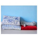 Lot of 3 Plush Fleece Blankets with Nautical and A