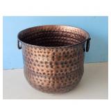 Hammered Copper Pot with Rope Handles