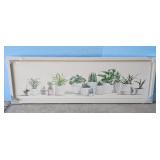 Watercolor Botanical Art Print Framed Wall Art Pot