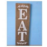 Rustic Wooden 'EAT' Sign