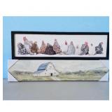 Open Road Brands Chicken & Barn Landscape Wall Art