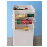 White Ribbon and Craft Storage Cart with Wheels