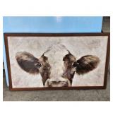 Farmhouse Cow Portrait Framed Wall Art