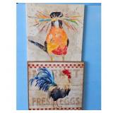 Set of 2 Farmhouse Style Canvas Wall Art Prints -