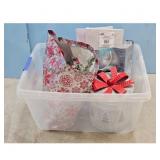 Christmas Storage Bin with NEST OF GALV TINS