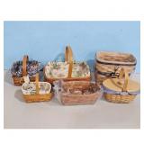 Lot of 6 Woven Baskets - Various Sizes and Styles