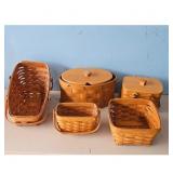 Lot of 5 Vintage Longaberger Baskets