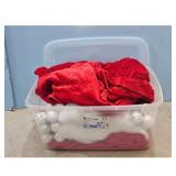 Bellanyx Clear Plastic Storage Bin with Christmas