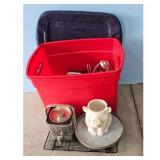 KitchenAid Glass Ice Bucket & Galvanized Cake Stan