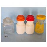 Vintage Glass Jars and Shakers Set