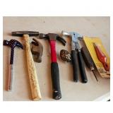 Lot of 6 Hammers and a Stanley Plumb Bob