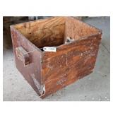 Vintage Wooden Crate Box with Handle