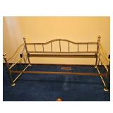 Brass Metal Daybed Frame with Headboard and Footbo