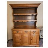 Maple Wooden Hutch with Drawers and Doors