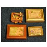 4 Decorative Music Keepsake Boxes
