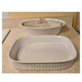 CorningWare French White  Casserole Dish Set with