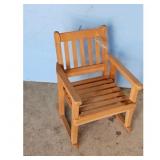 Child's Wooden Rocking Chair-Rocker damaged