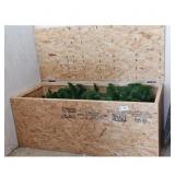 Large Wooden Crate with Artificial Christmas Tree