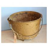 Antique 3 Footed Cast Iron Pot with  Handle